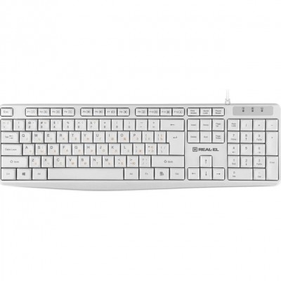 Клавіатура дротова REAL-EL RK-513 USB White