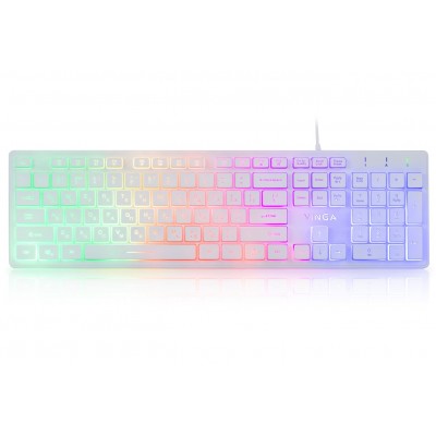 Клавіатура дротова Vinga KB410 White