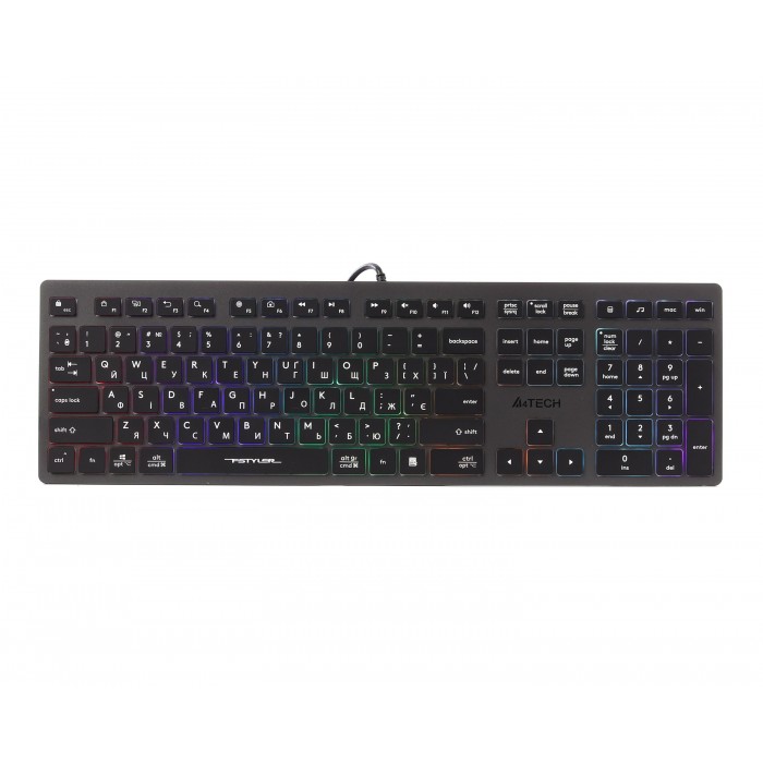 Клавіатура дротова A4Tech FX60H USB Grey Neon backlit