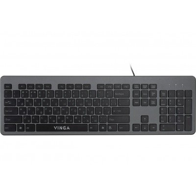 Клавіатура дротова Vinga KB735 black-grey 