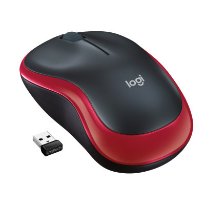 Миша бездротова Logitech M185 red
