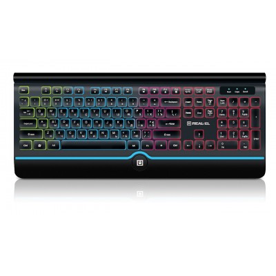 Клавіатура дротова REAL-EL 8000 Comfort Backlit Black