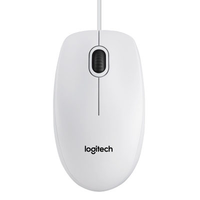 Миша Logitech B100 White (дротова)