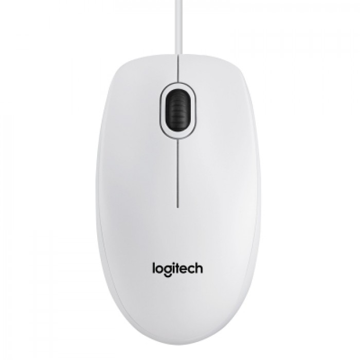 Миша Logitech B100 White (дротова)
