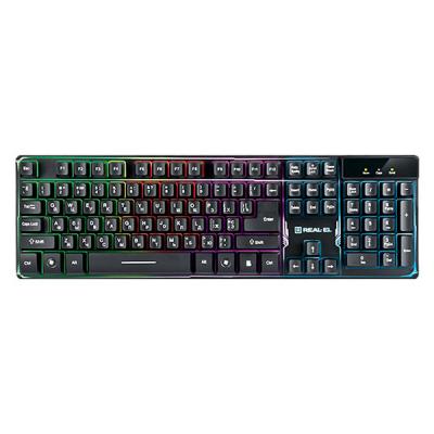 Клавіатура дротова REAL-EL 8700 Gaming Backlit Black