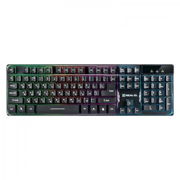Клавіатура дротова REAL-EL 8700 Gaming Backlit Black