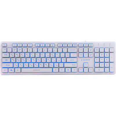 Клавіатура дротова Gembird KB-UML3-01-W-UA USB White