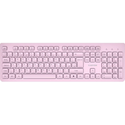 Клавіатура бездротова Canyon HKB-W01 Silent Wireless UA Pink