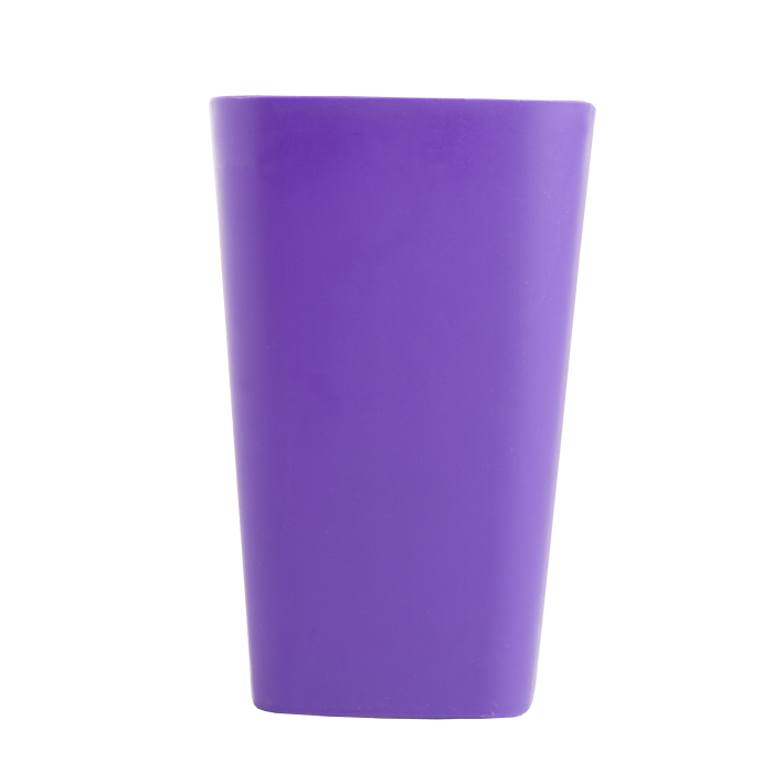 Стакан пластиковий для письмового приладдя (квадратний, фіолетовий)