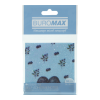 Блок пластиковий для заміток з клейким шаром Arabeski 75х75мм, 50л. (прозорий, кобальтовий)