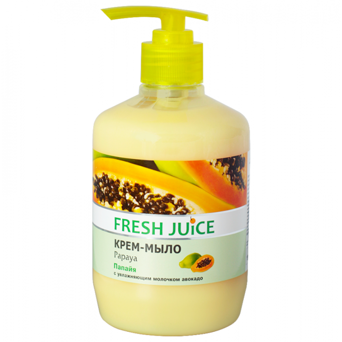 Крем-мыло жидкое FRESH JUICE 460мл. с увлажняющим молочком (авокадо и папайа)