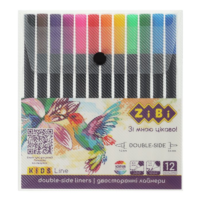Набір двосторонніх лайнерів KIDS Line (12кол)