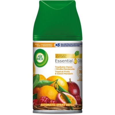 AIR WICK Fmatik автоматичний освіжувач повітря, змінний балон (Тропічні фрукти та солодкий мандарин) 250мл