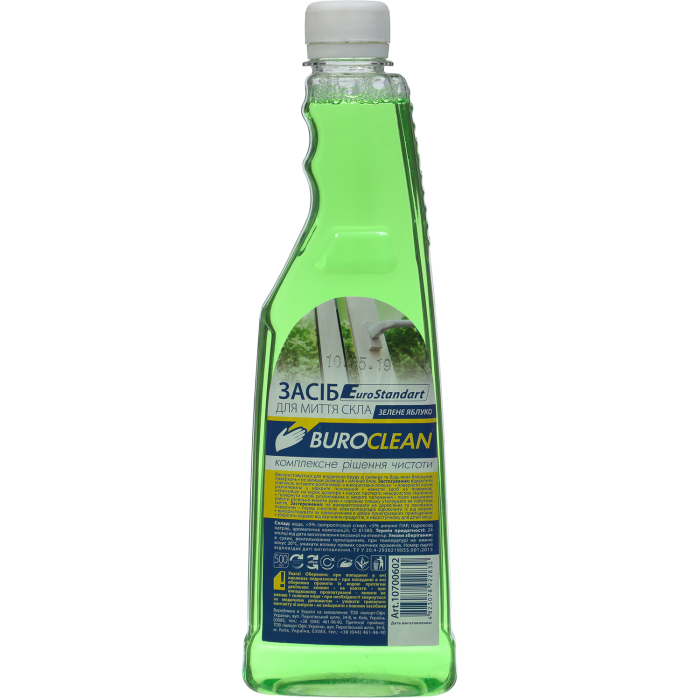 BUROCLEAN для мытья стекол, запасной флакон  500мл. (зеленое яблоко) 10700602