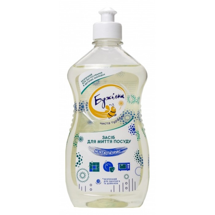 Засіб миючий для посуду Бджілка М'ята та ірис 0,5л.