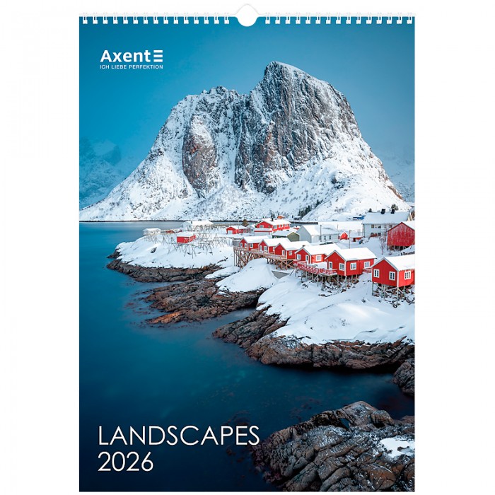 Календар настінний А3, 2026р., Landscapes
