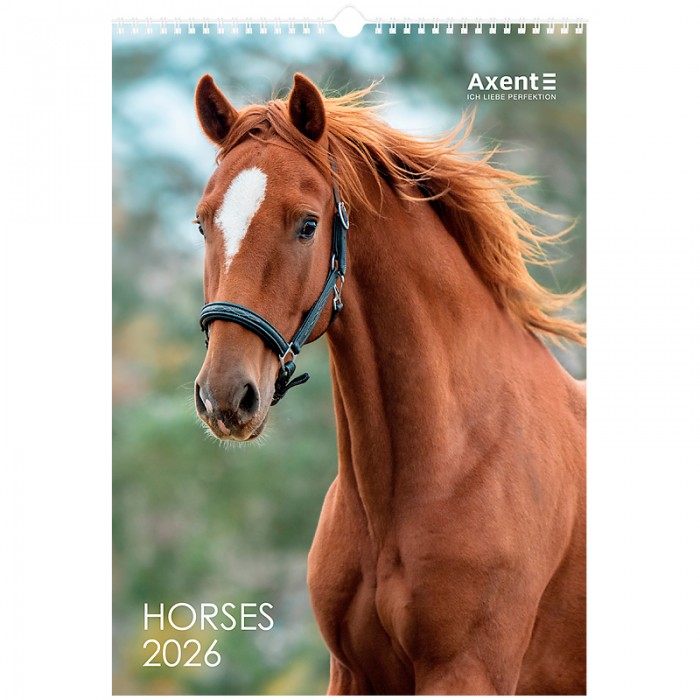 Календар настінний А3, 2026р., Horses