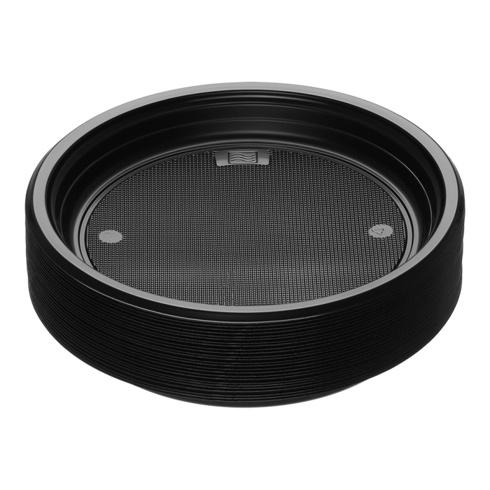 Тарілка одноразова Premium, чорна 220мм, 25шт/уп