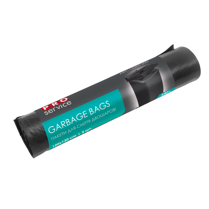 Пакеты для мусора 120х140см, 240л. 5шт. Professional