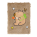 Блокнот плюшевий Capybara 13 А5, 80арк. клітинка (асорті)