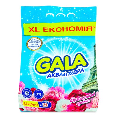 GALA Аква-Пудра порошок стиральный (автомат) Французский аромат 3,6кг.