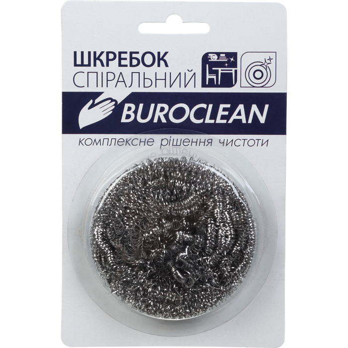Скребок спиральный нержавеющий Buroclean 1шт