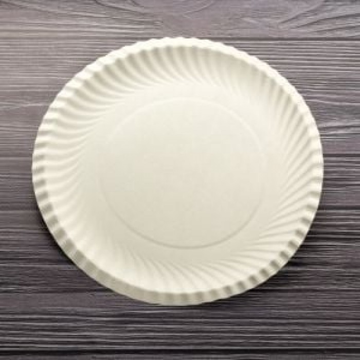 Тарелка картонная, круглая, с лам.покрыт. 16,5см., 100шт/уп
