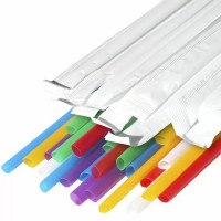 Трубочки цветные с изгибом 12см, 4,8мм, в инд.уп. 200шт