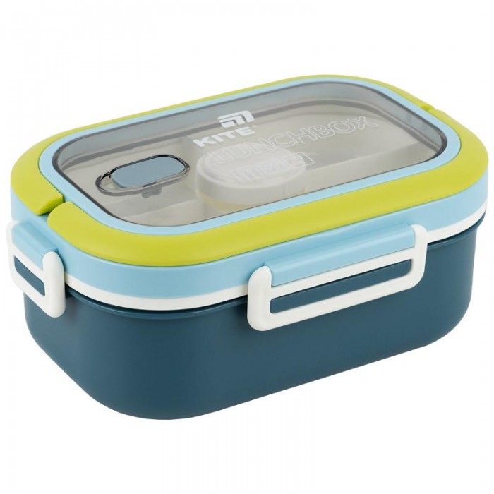 Ланчбокс для їжі подвійний з наповнювачем 1100мл. (синій)