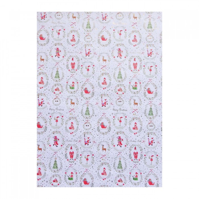 Бумага подарочная упаковочная 50х70см, в листах