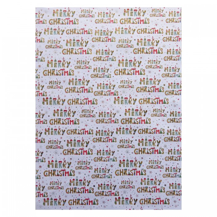 Бумага подарочная упаковочная 50х70см, в листах