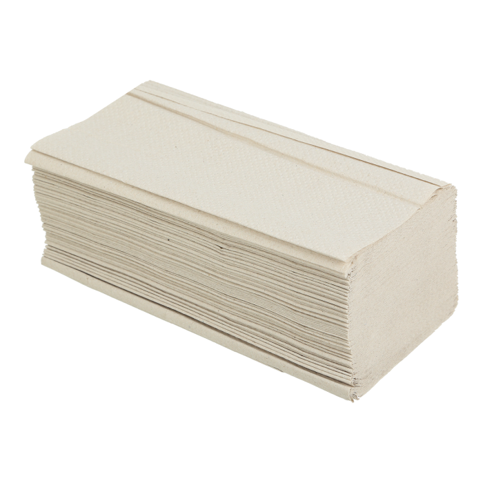 Полотенца листовые Buroclean V-складка, 160л/уп (1-слойные) серые