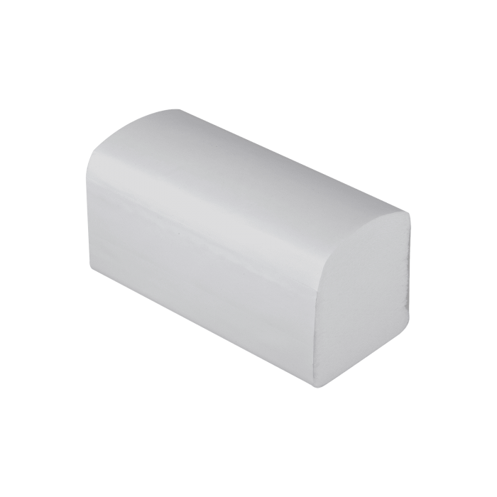 Рушники листові Buroclean V-складка, 150л/уп (2-х шарові) білі