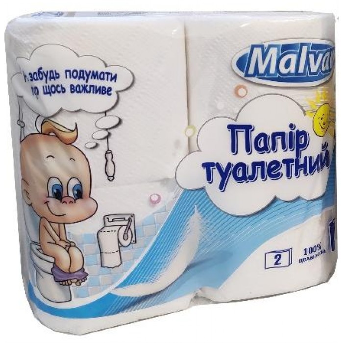 Туалетний папір Malvar Малюк, 4 рулони