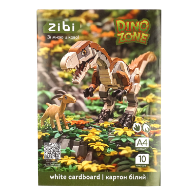Картон білий двосторонній Dino А4 (10 аркушів) ZB.1991-16