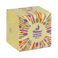 Серветки столові 24х24см., жовті, 100шт/пак., Parus