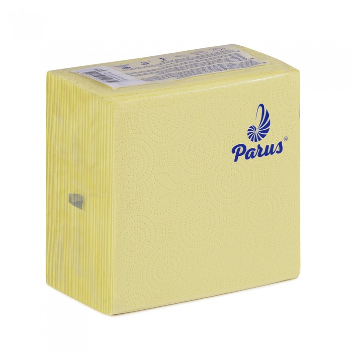 Серветки столові 33х33см., жовті, 100шт/уп., Parus