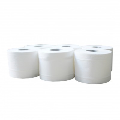 Туалетная бумага Джамбо, белая, 120м. (6 рулонов)