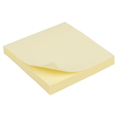 Блок паперу з клейким шаром 75х75мм. жовтий  D3314-01