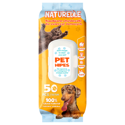 Салфетки влажные по уходу за домашними животными Naturelle 50шт., с клапаном