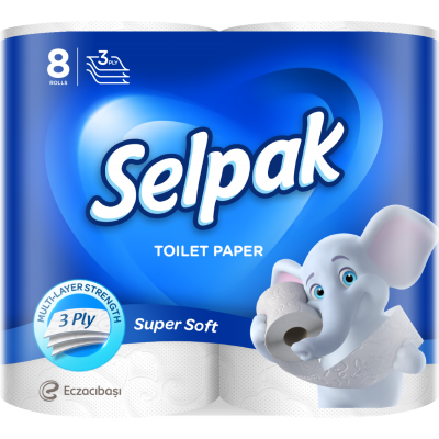 Туалетная бумага Selpak (8 рулонов)