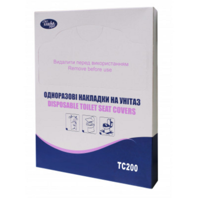 Накладки на унітаз паперові, білі 200шт
