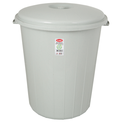 Контейнер для сміття Planet Household №4 без защіпок з кришкою 70л (сірий)