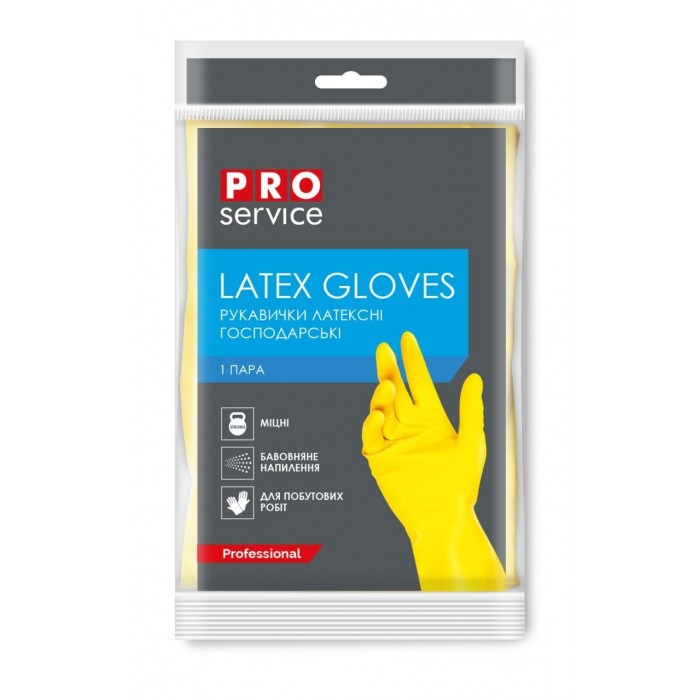 Рукавички універсальні латексні М, міцні Pro Service