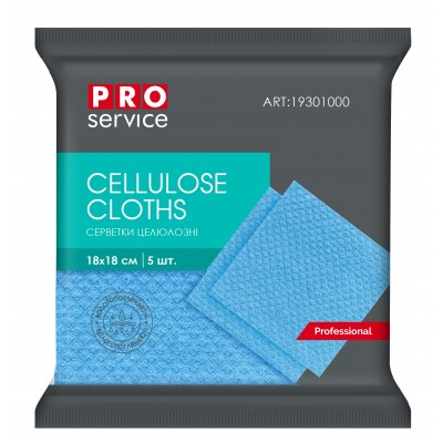 Серветка целюлозна Pro Service (синій) 5шт/уп