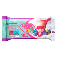Серветки вологі Super Baby Super Pack дитячі, ромашка та алоє 15шт
