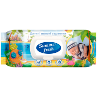 Серветки вологі Summer Fresh Super Pack дитячі 72шт., з клапаном