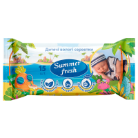 Серветки вологі Summer Fresh дитячі 15шт