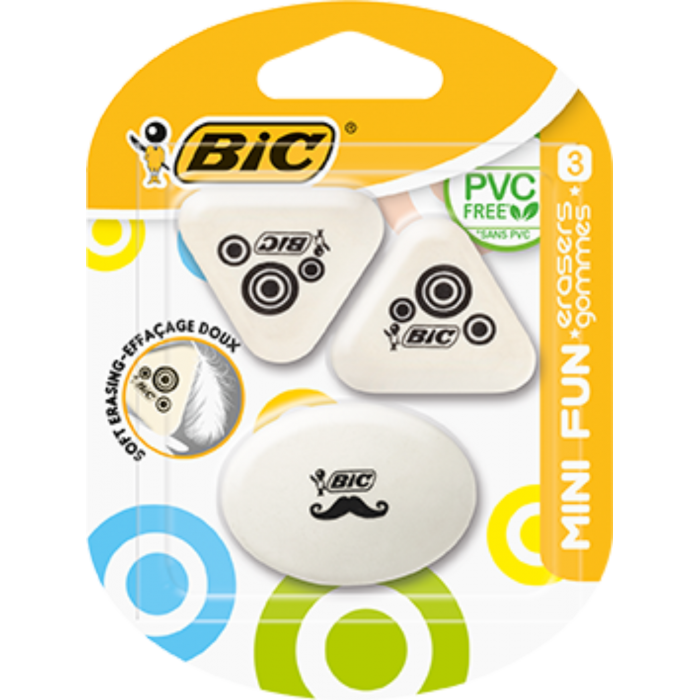 Гумка Mini Fun 3шт/пак