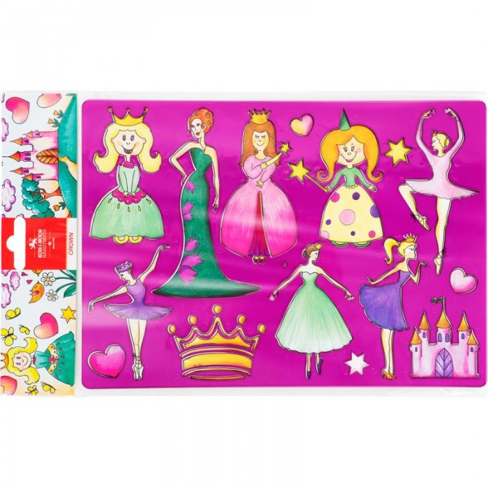 Трафарет пластиковий Принцеси 31х20см.